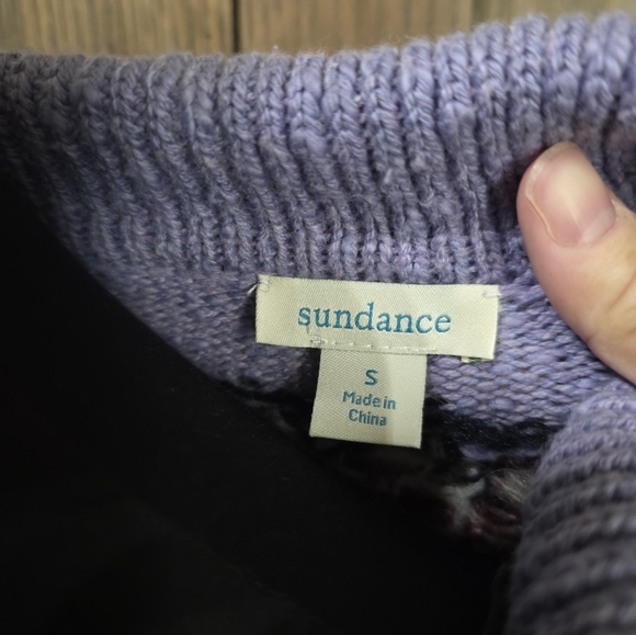 Sundance Fair Isle Lavender Knit Sweater - Picture 3 of 4